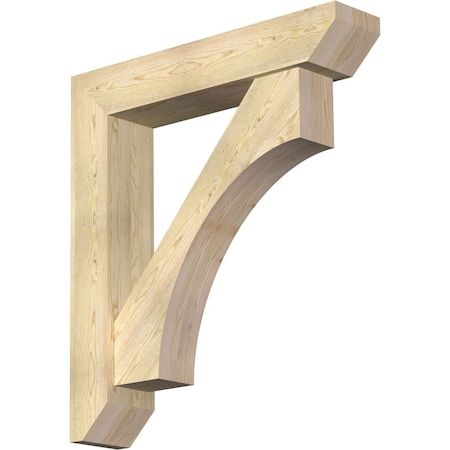 Ekena Millwork Westlake Slat Rough Sawn Bracket w/ Offset Brace, Douglas Fir, 8"W x 40"D x 44"H BKT0806X40X44WTL06RDF